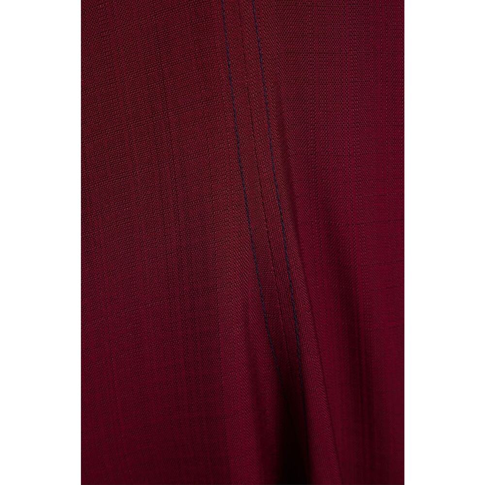 Victoria Beckham Draped V Neck Midi Dress in Port UK 4 US 0 - Picture 2 of 4